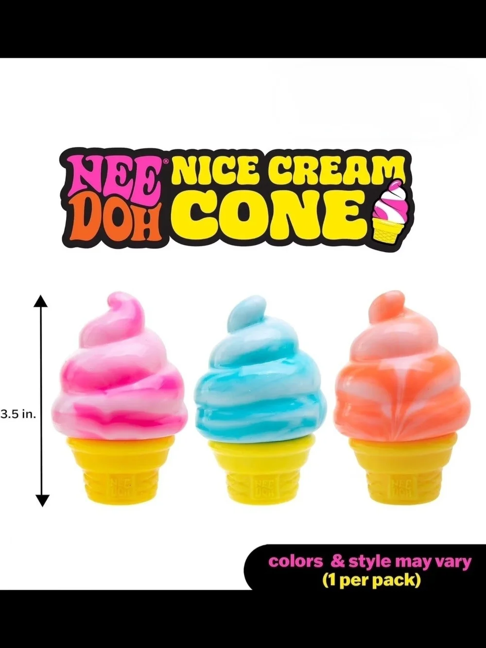 NeeDoh -Nice Cream Cone Squishy Kids & Adult TikTok Viral Toy Schylling NeeDoh